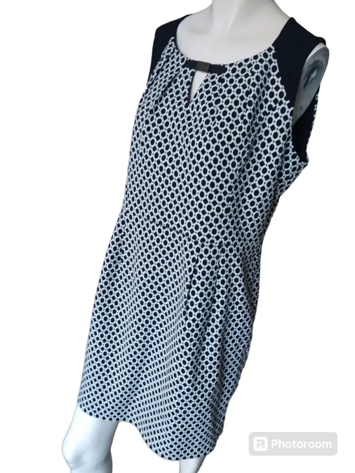 Robe dress chic retro noir blanc demi saison