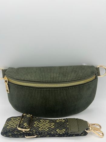 Sac banane bandoulière velours