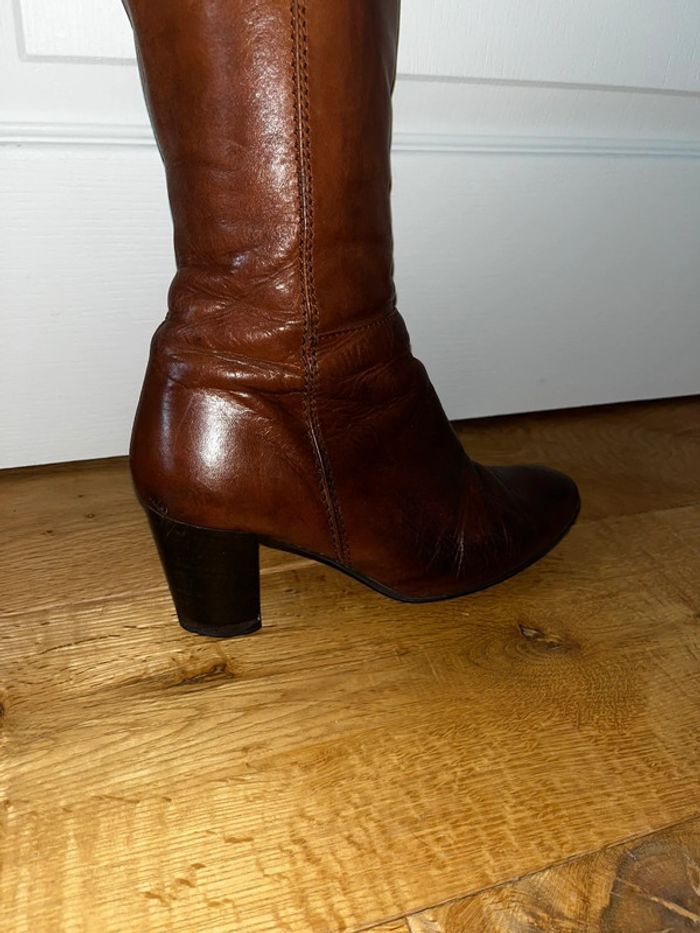 Bottes à talon marrons, taille 38 - photo numéro 2