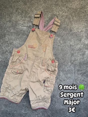 Salopette 🍀 9 mois 🍀 Sergent Major
