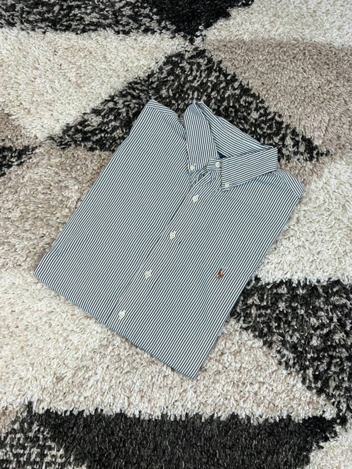 Chemise Ralph Lauren rayé bleu et blanc taille XL style old money