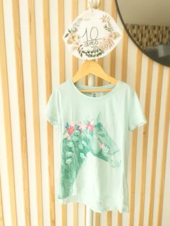 T-shirt gap cheval bleu 10ans
