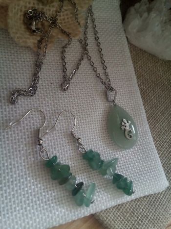 Parure en pierre d'aventurine 💚.