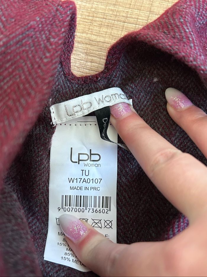 Poncho bordeaux et doré les Petites Bombes taille unique jamais porté - photo numéro 10