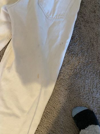 Jean blanc taille haute