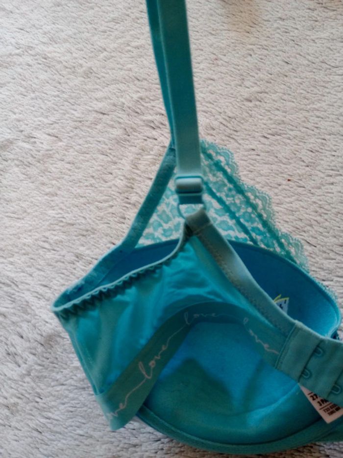 Soutien-gorge 75E turquoise dentelé c76 - photo numéro 6