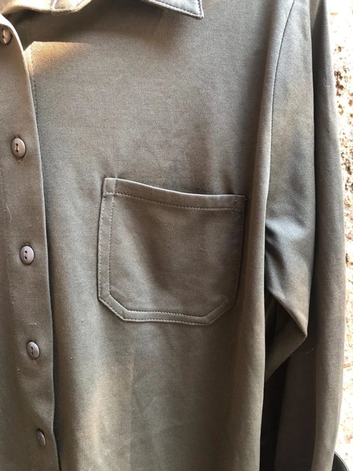 Chemise kaki tissu soyeux - photo numéro 2