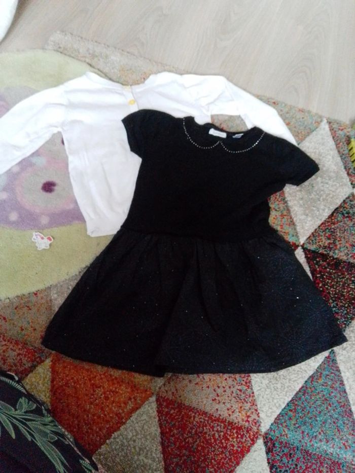 Ensemble gilet et robe fille 5 ans
