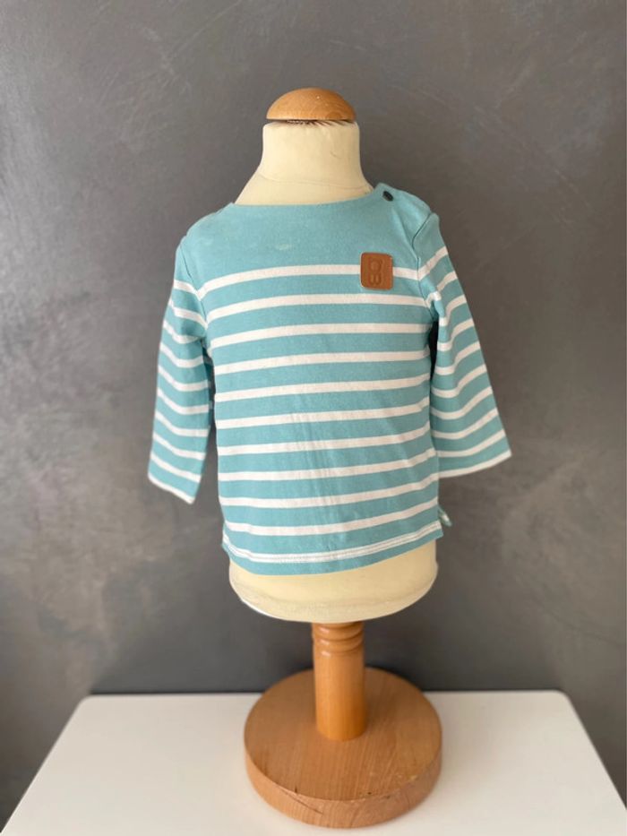 Pull bleu turquoise bébé