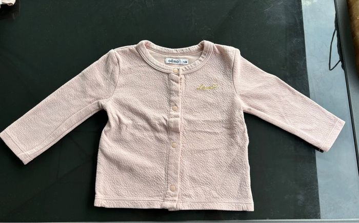 Sweat gaufré à boutons-pression / Taille 12 mois