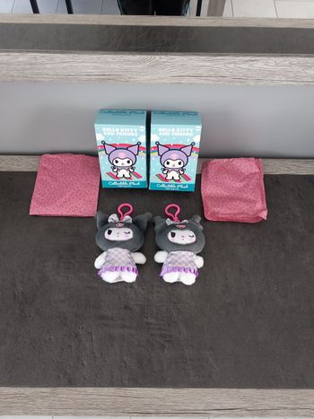 Lot de 2 kuromi secrète peluche hello kitty action neuf 