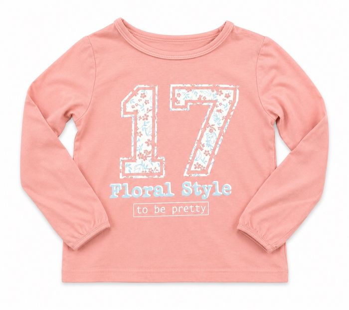 T-shirt manches longues rose
