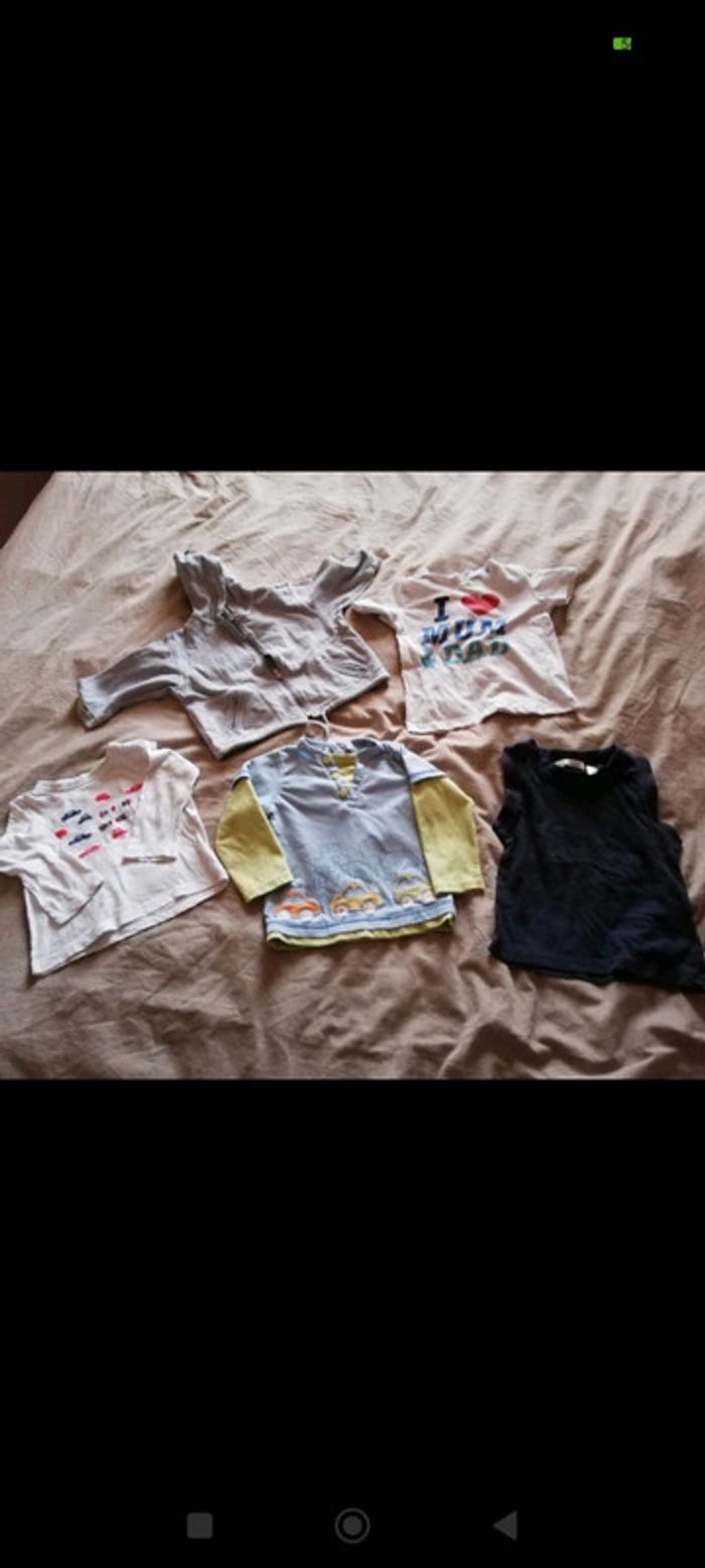 Lot 5pcs garçon marques diverses 18 mois défauts 1€