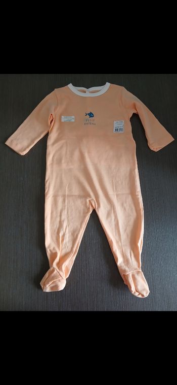Pyjamas garçon en coton petit bateau 71 cm 9 mois