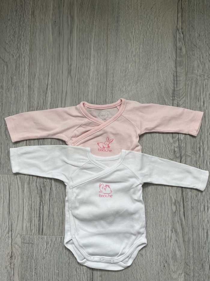 Lot de 10 bodies manches longues – 1 mois / 54 cm – Bon état - photo numéro 3