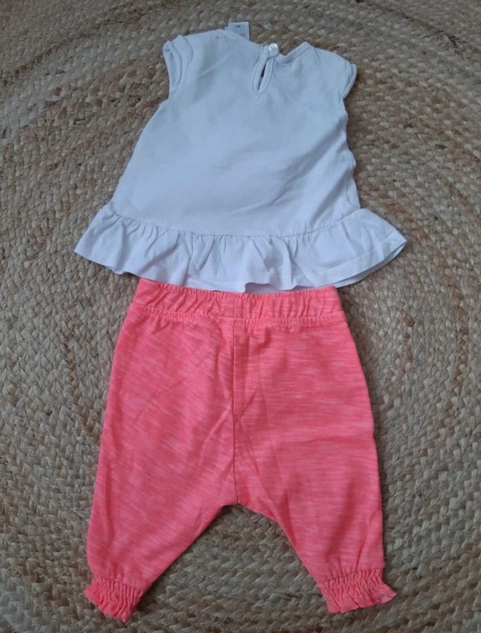 Tenue haut sans manches et pantalon léger Baby Club 62 cm - photo numéro 3