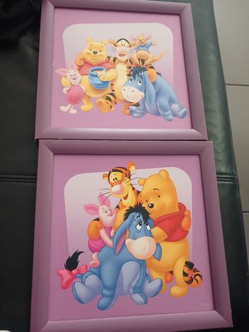 2 Cadres tableaux winnie l'ourson