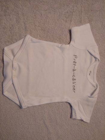 Body blanc C&A 1 mois (réf perso F-A7)(familleac72)