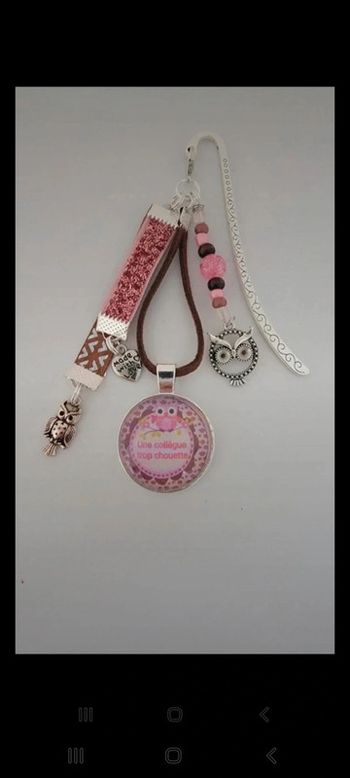 Cadeau collègue, bijoux de sac ou marque page