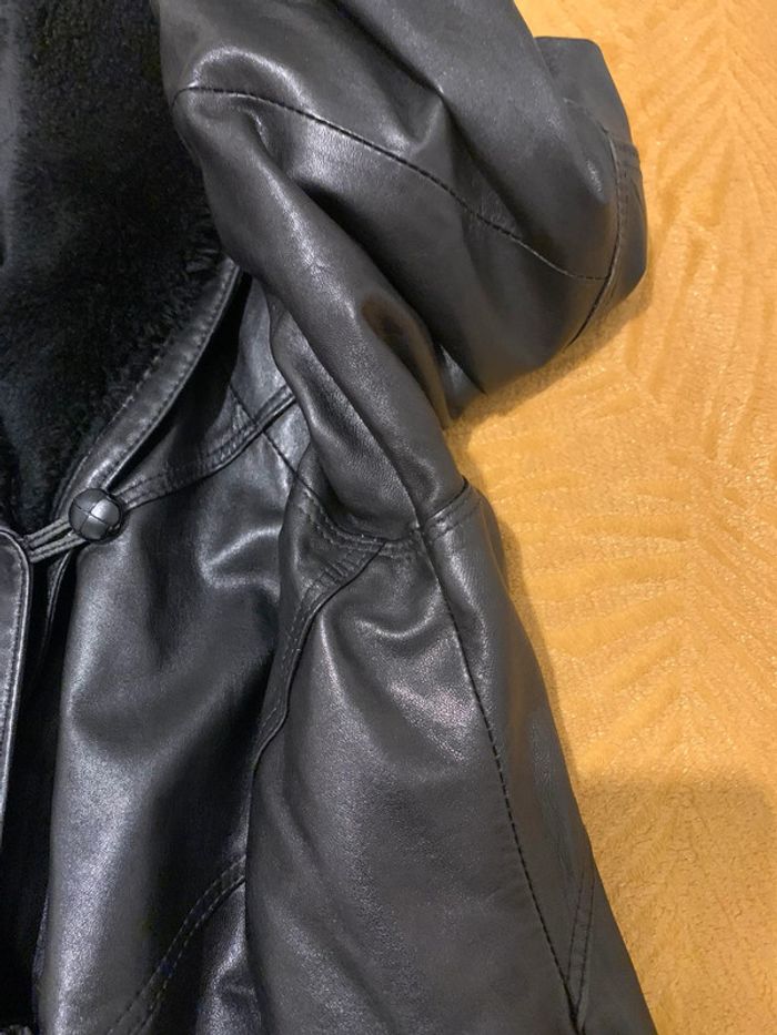 Manteau cuir véritable d’agneau - photo numéro 6
