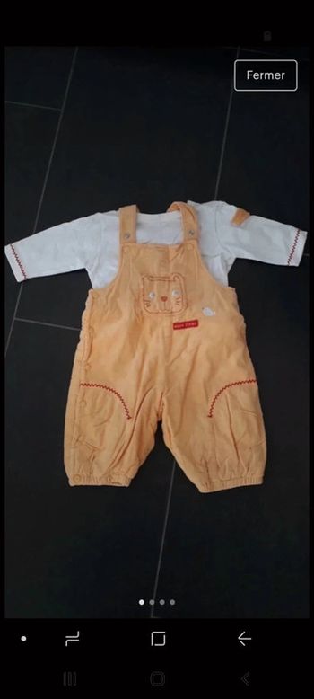 Ensemble salopette garçon 3 mois