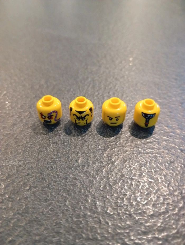 4 têtes figurines lego - photo numéro 2