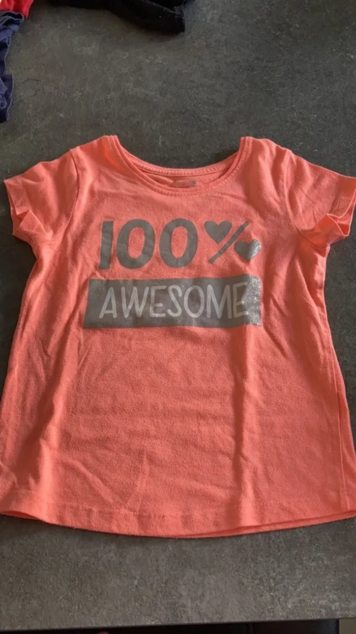 Lot tee-shirts fille 4 5 ans - photo numéro 5