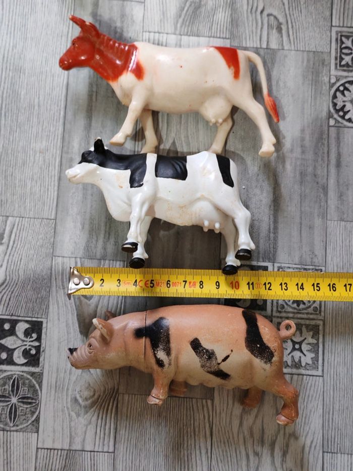 Lot animaux de la ferme vaches cochons