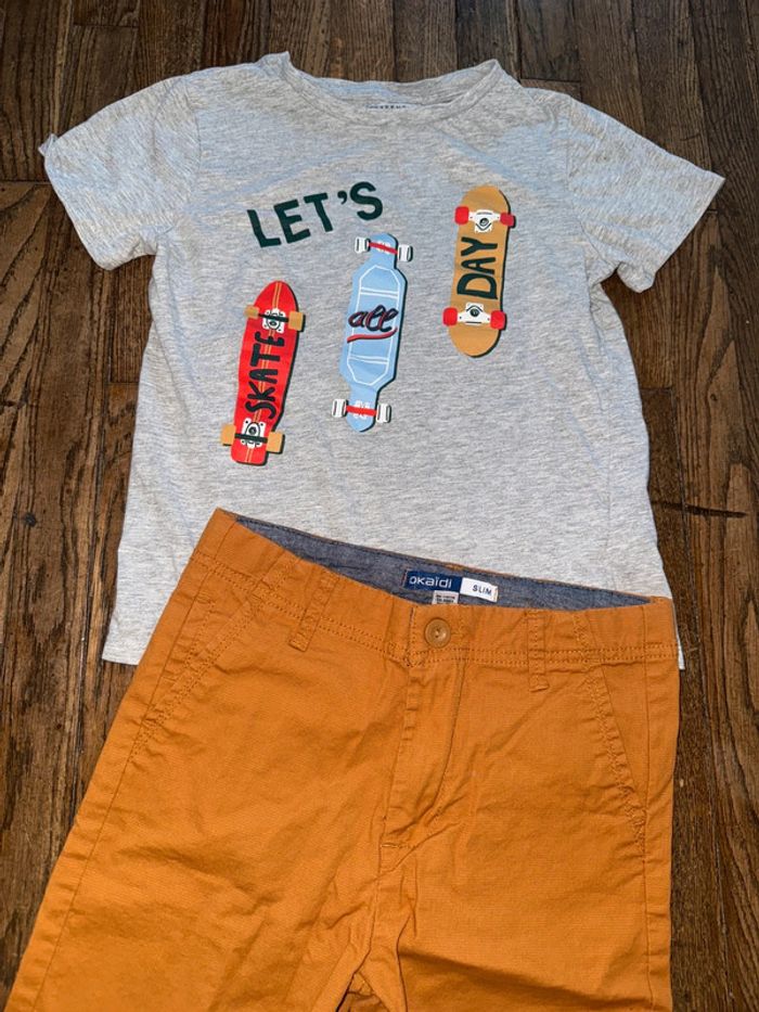 T-shirt Monoprix et short okaidi 10 ans - photo numéro 2