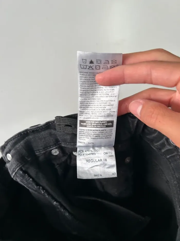 Jean Levi's Denizen Fille Noir | Skinny | Taille 16 Ans | Très Bon État LF420 - photo numéro 6