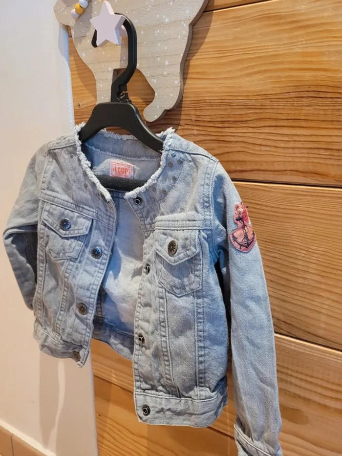 Veste jean gris fille La Compagnie des Petits 3 ans - photo numéro 2