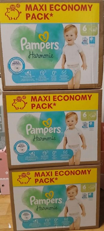 Couches pampers harmonie T6