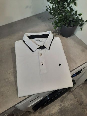 Polo Jack & Jones – Blanc – Manches Courtes – Taille M