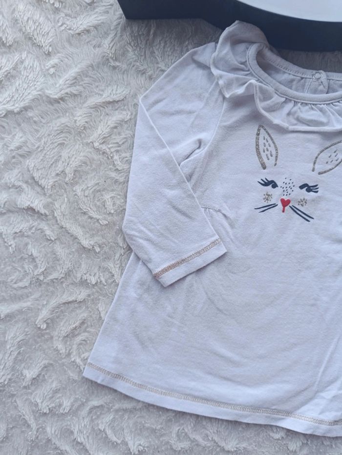 Ensemble (tunique manches longues+legging) Fille 9 moisi lapin Orchestra - photo numéro 4