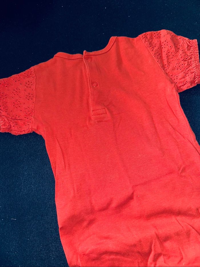 Body manche bouffante corail H&M - 12M - photo numéro 2