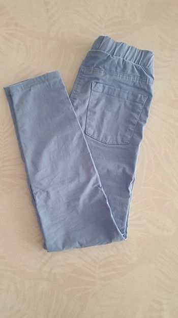 Pantalon jegging bleu, porté 1 seule fois, taille 9-10 ans