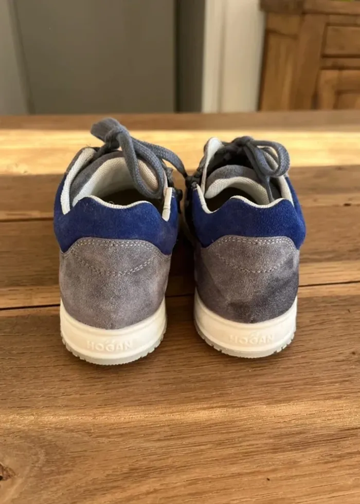 Baskets grises et bleues Hogan - photo numéro 4