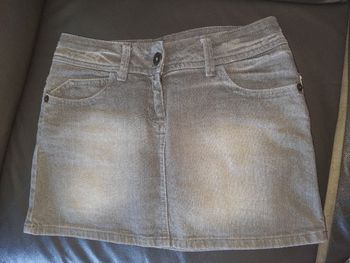 Jupe en jeans gris délavé