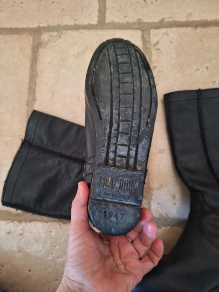 Bottes palladium en cuir grainé - photo numéro 5