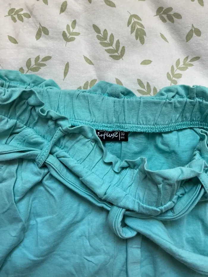 short avec ceinture turquoise influx 10 ans - photo numéro 4