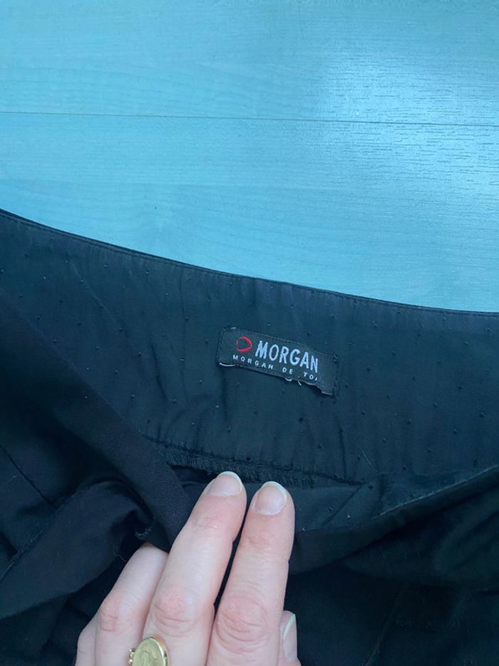 Pantalon noir morgan ceinture noeud - photo numéro 2