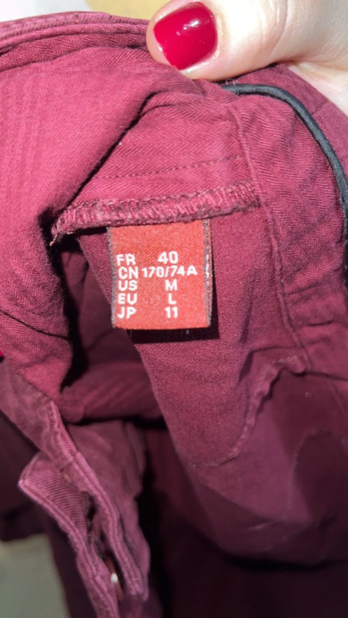 Jeans bordeaux - photo numéro 5