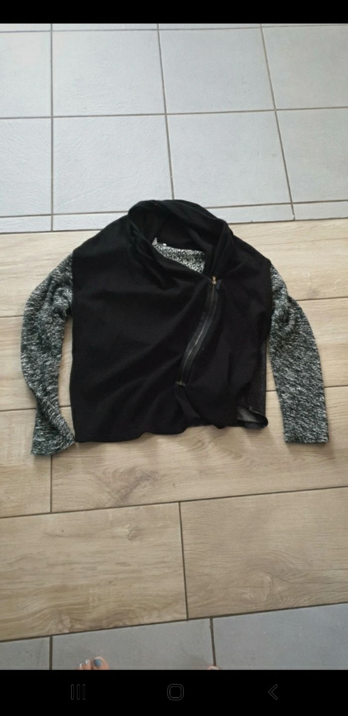 Veste zippée femme originale 38 M - photo numéro 3