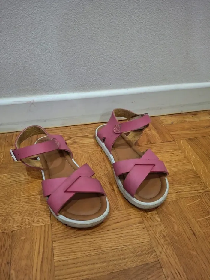 Sandales chaussures rose fille gemo taille 28 - photo numéro 2