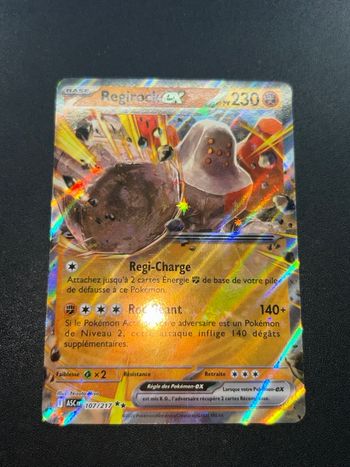 Carte Pokémon Regirock Ex 107/217 série Héros Transcendants 