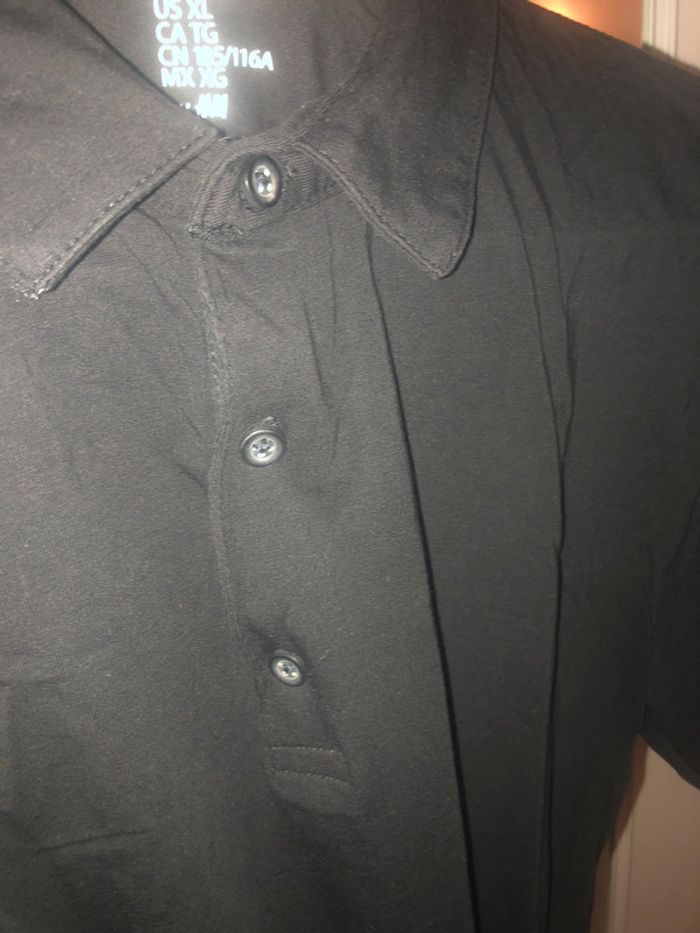 Polo H&M noir taille XL - photo numéro 3