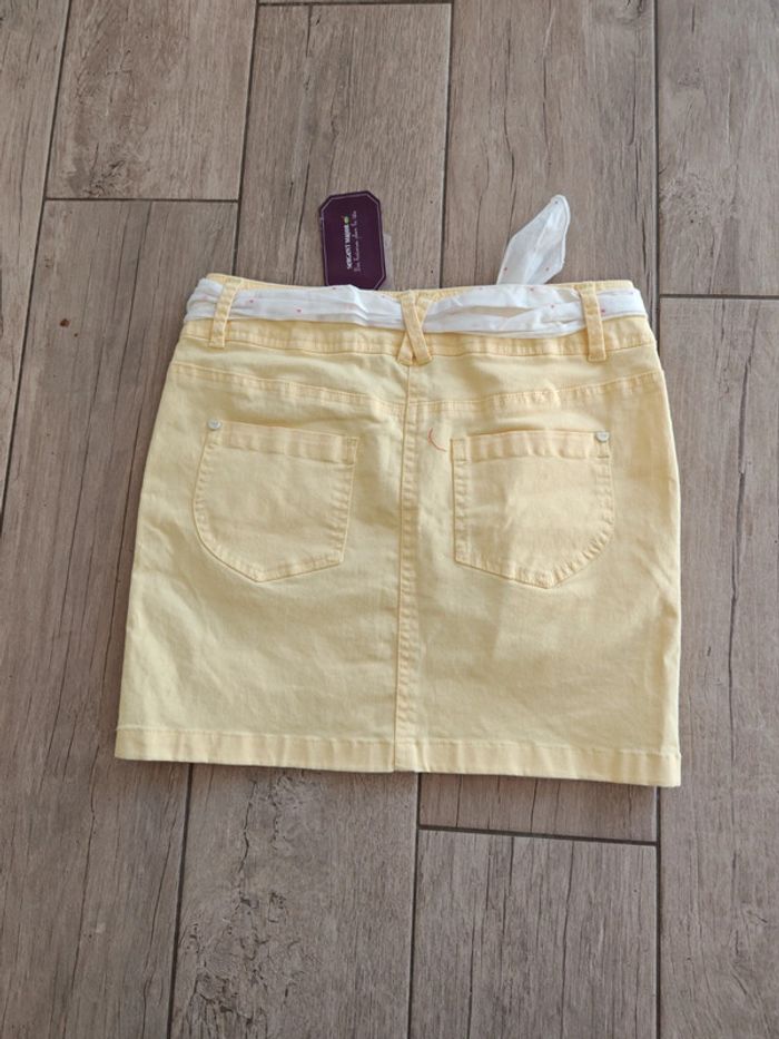 Mini jupe en jeans jaune claire 12 ans Sergent Major - photo numéro 3