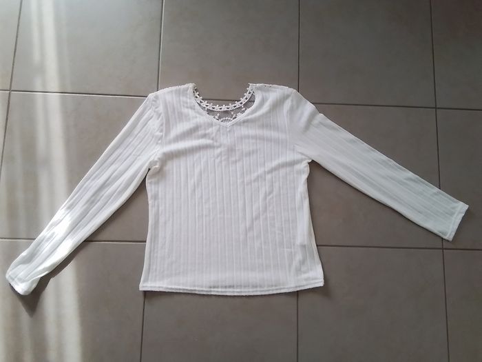 Pull femme T :38  blanc