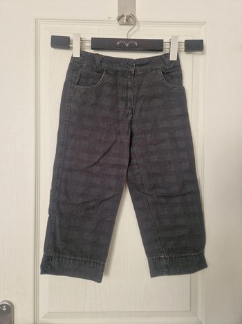 Pantacourt noir a carreaux fille tape à l'œil 8 ans 100% coton