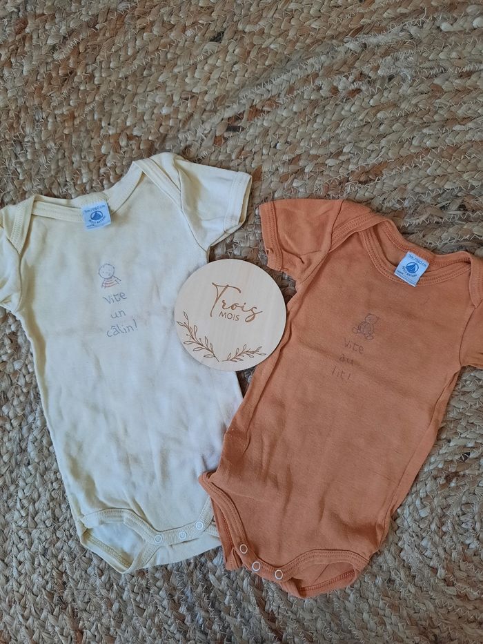 Lot de 2 bodies petit bateau